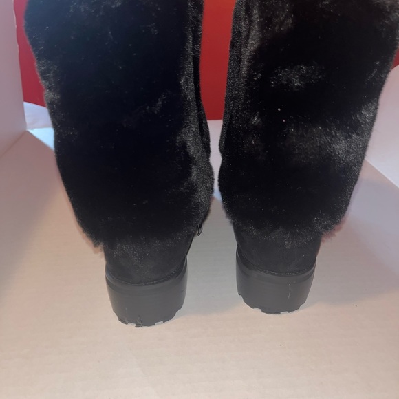 Midnight Velvet Black Sequined Buckled & Fur WMNS Boots SIZE: 10M - Picture 8 of 9